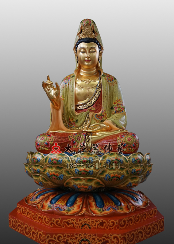 西方三圣观音佛像 