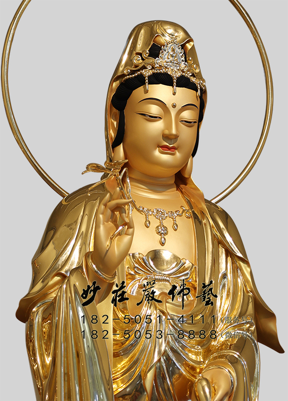 观世音菩萨贴金佛像