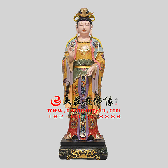 月宫天子彩绘像