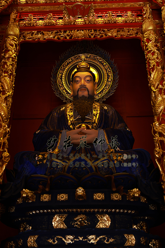 元始天尊彩绘塑像