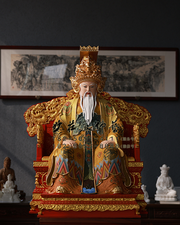 玉皇大帝彩绘神像
