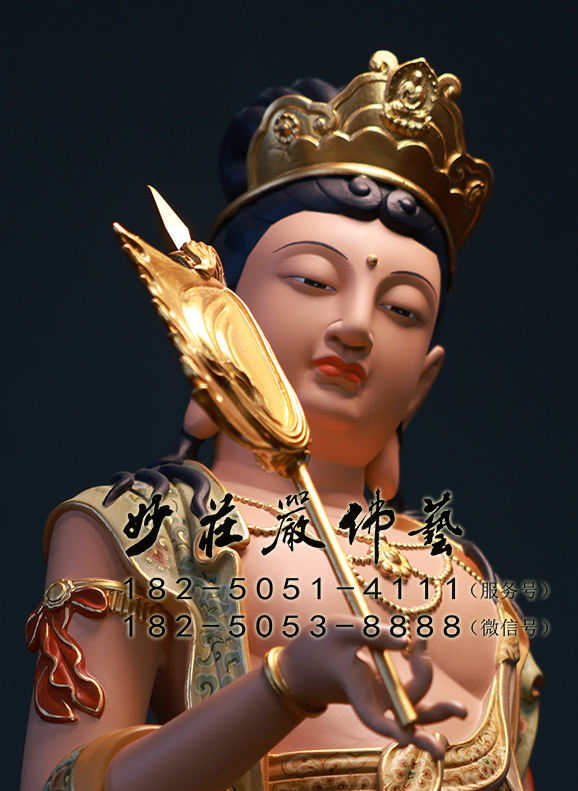 铜雕八大菩萨之除盖障菩萨佛像 铜雕八大菩萨之除盖障菩萨佛像